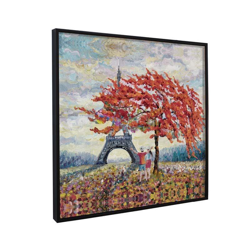 Buy Eiffel & Red Tree Wall Painting Wall Art & Paintings from Vaaree