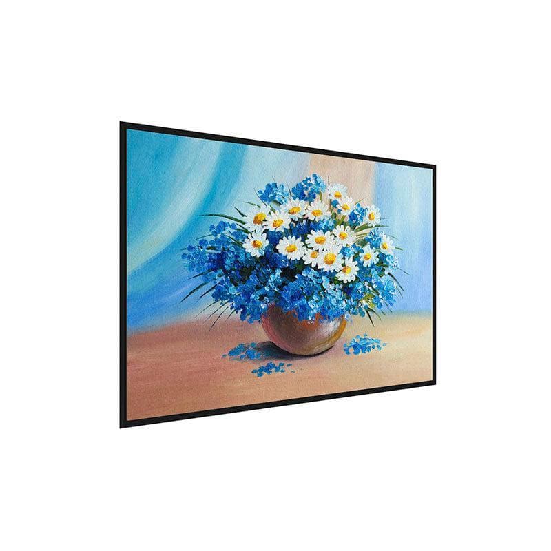 Wall Art & Paintings - Emerging Foral Dimensions Wall Painting - Black Frame