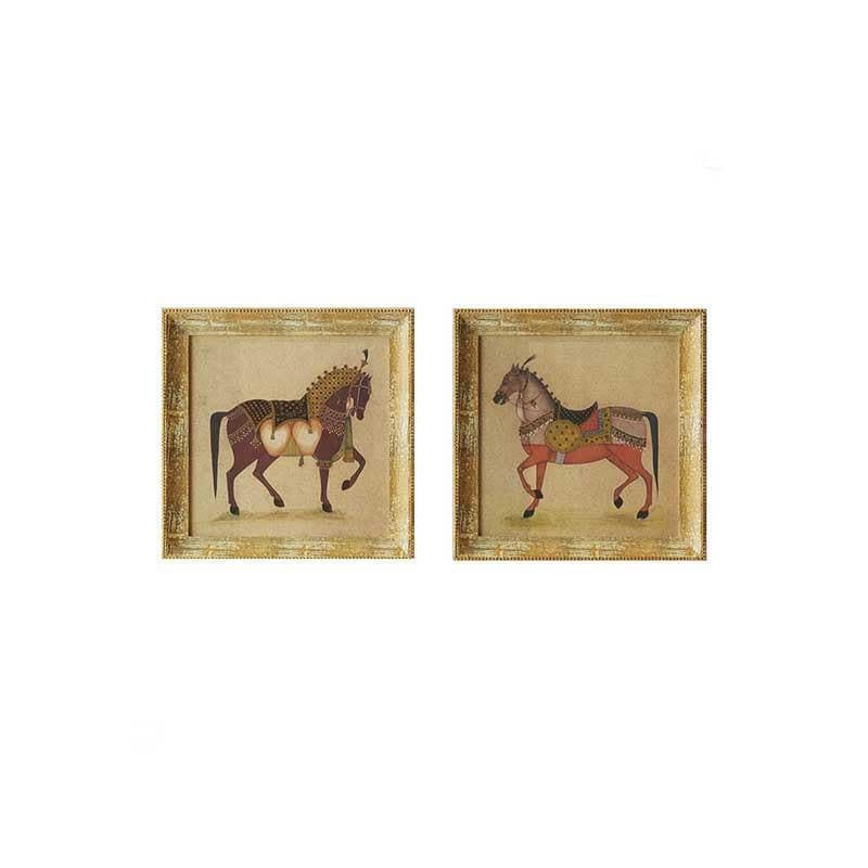 Wall Art & Paintings - Equine Rustic Wall Art - Set Of Two