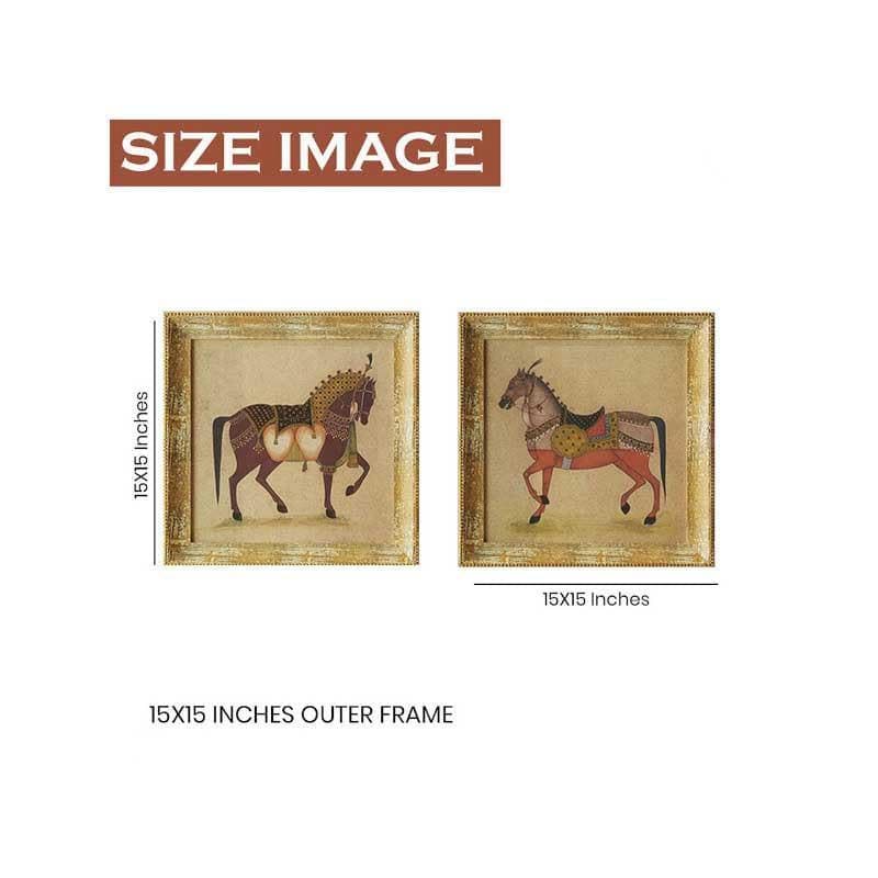 Wall Art & Paintings - Equine Rustic Wall Art - Set Of Two