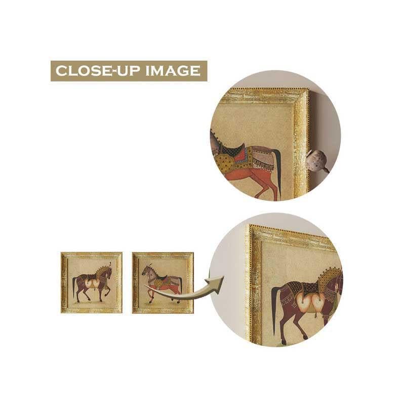 Buy Equine Rustic Wall Art - Set Of Two Wall Art & Paintings from Vaaree