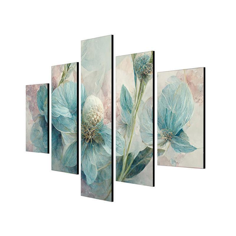 Buy Ethereal Flora Wall Art - Set Of Five Wall Art & Paintings from Vaaree