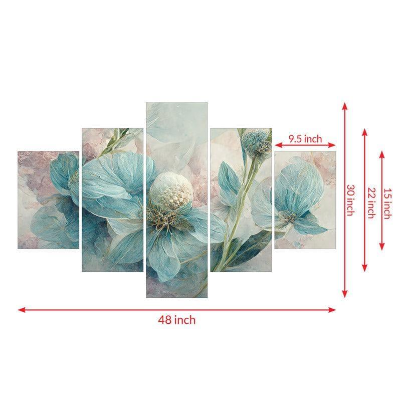 Buy Ethereal Flora Wall Art - Set Of Five Wall Art & Paintings from Vaaree