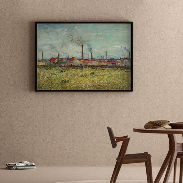 Wall Art & Paintings - Factories At Clichy By Vincent Van Gogh - Black Frame