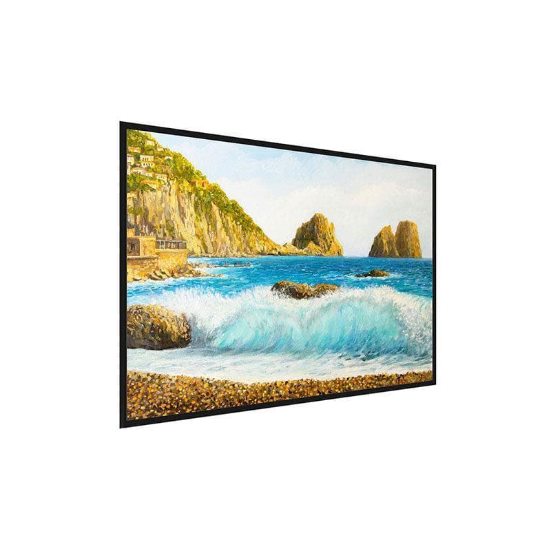 Wall Art & Paintings - Faraglioni On Island Capri Wall Painting - Black Frame