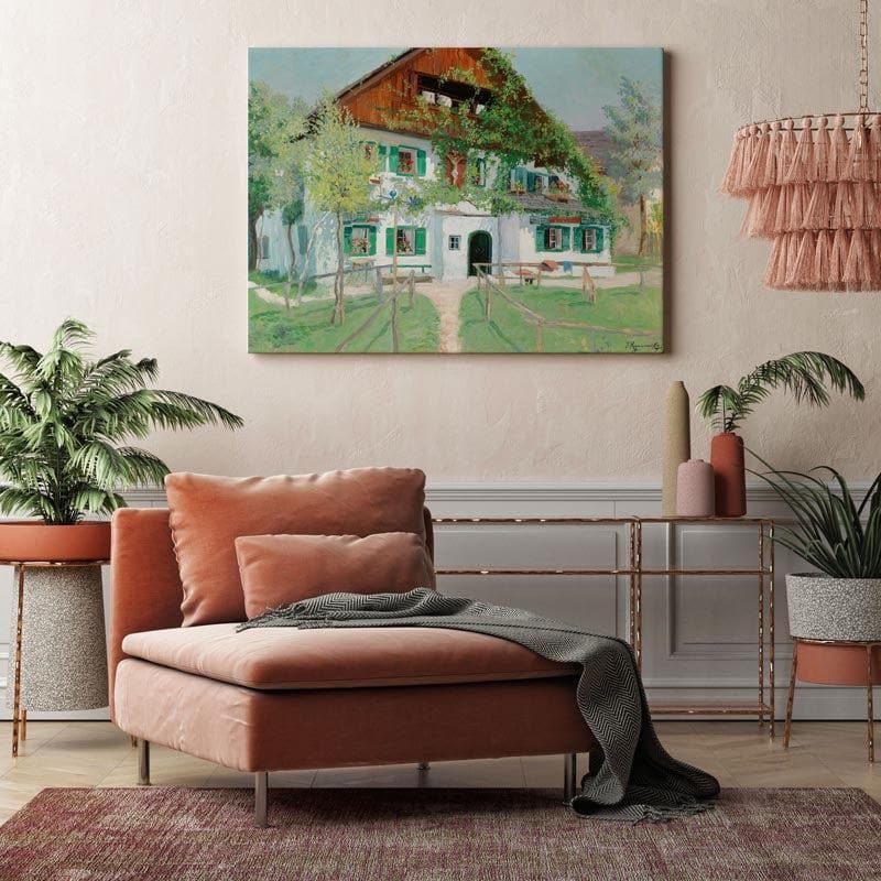 Wall Art & Paintings - Farmhouse In Summer Light Painting - Jakob Koganowsky - Gallery Wrap