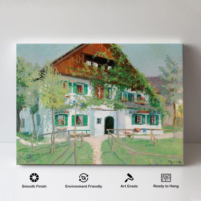 Wall Art & Paintings - Farmhouse In Summer Light Painting - Jakob Koganowsky - Gallery Wrap