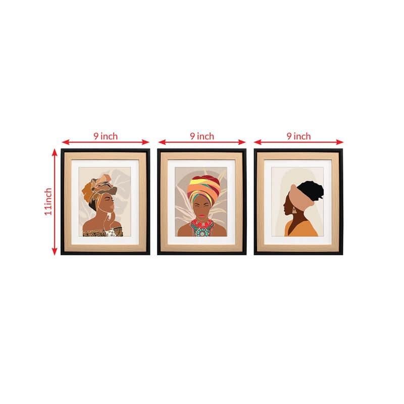 Wall Art & Paintings - Feminine Elegance Wall Art - Set Of Three