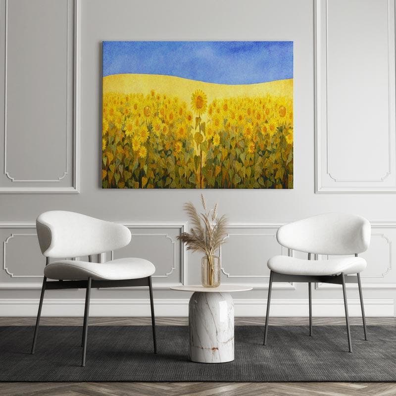 Buy Field of Sunshine Wall Painting - Gallery Wrap Wall Art & Paintings from Vaaree