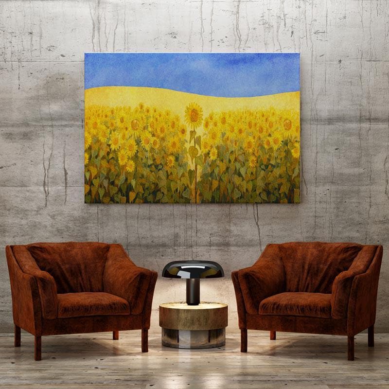 Wall Art & Paintings - Field of Sunshine Wall Painting - Gallery Wrap