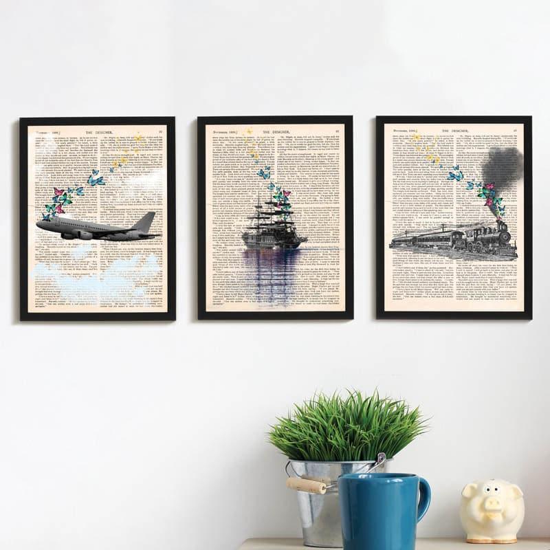 Wall Art & Paintings - Flight Frenzy Wall Art - Set Of Three