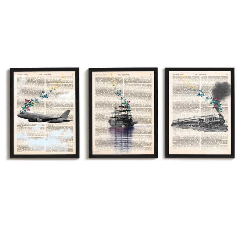 Wall Art & Paintings - Flight Frenzy Wall Art - Set Of Three