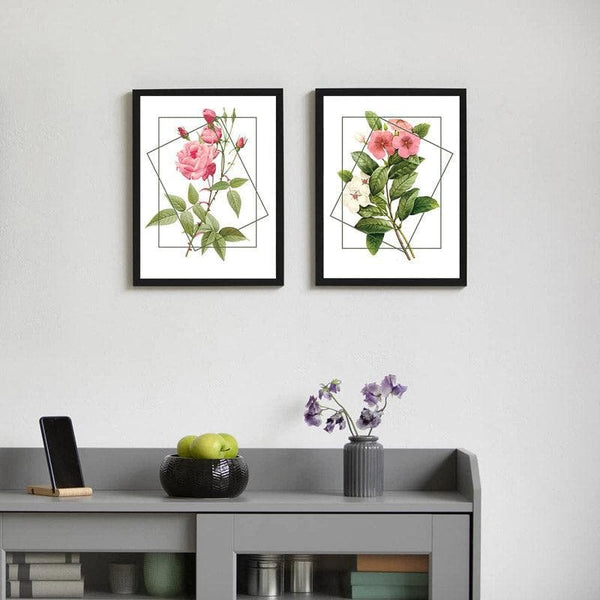 Wall Art & Paintings - Flora Embrace Wall Art - Set Of Two