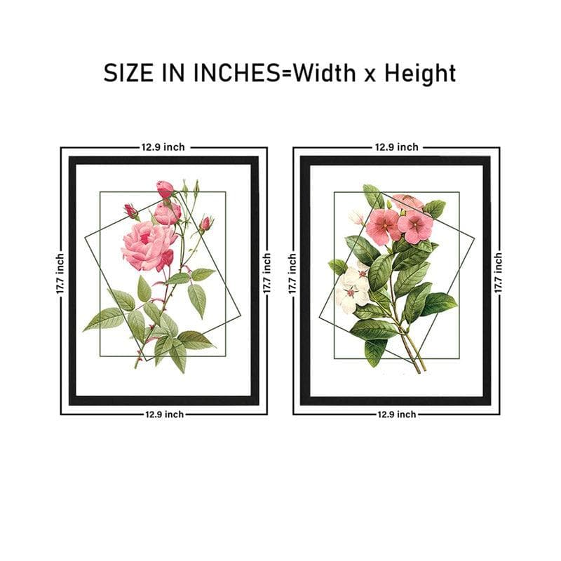 Wall Art & Paintings - Flora Embrace Wall Art - Set Of Two