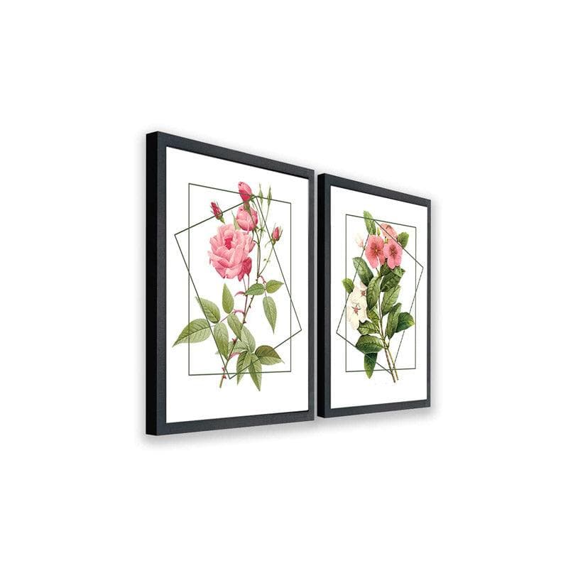 Wall Art & Paintings - Flora Embrace Wall Art - Set Of Two