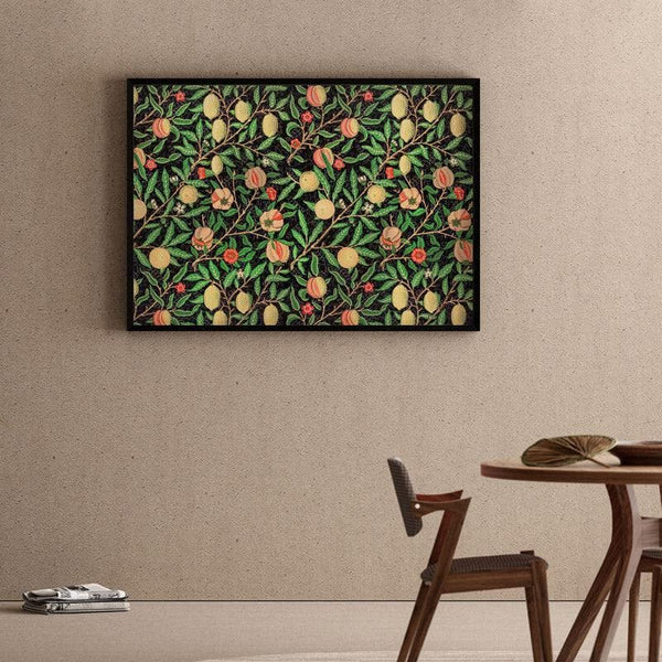 Wall Art & Paintings - Floral Mural By William Morris - Black Frame