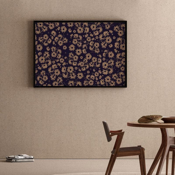 Wall Art & Paintings - Flowers At Dawn Wall Painting - Black Frame