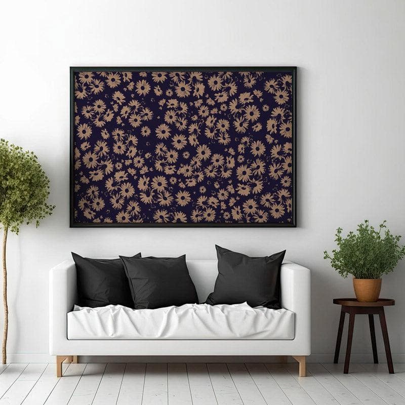 Wall Art & Paintings - Flowers At Dawn Wall Painting - Black Frame