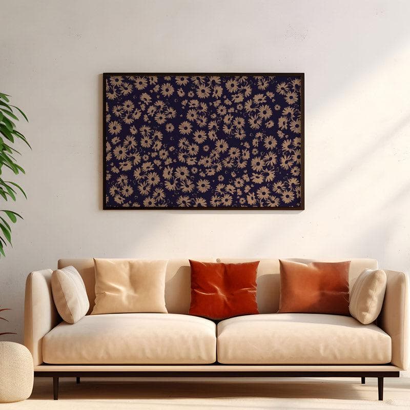 Wall Art & Paintings - Flowers At Dawn Wall Painting - Black Frame