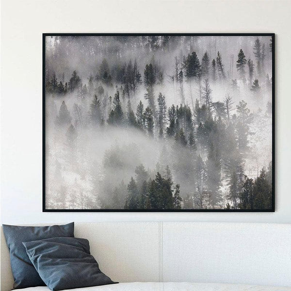 Wall Art & Paintings - Fog Rolling Wall Painting - Black Frame