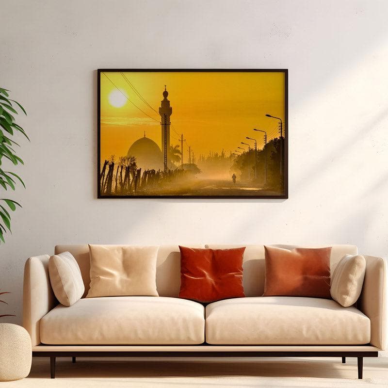 Wall Art & Paintings - Foggy Morning Wall Painting - Black Frame