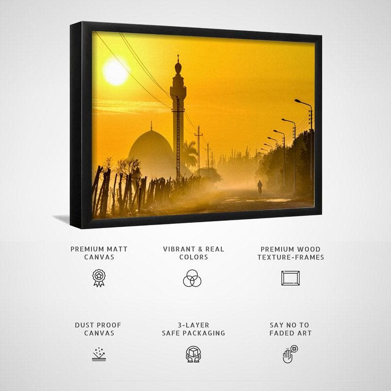 Buy Foggy Morning Wall Painting - Black Frame Wall Art & Paintings from Vaaree