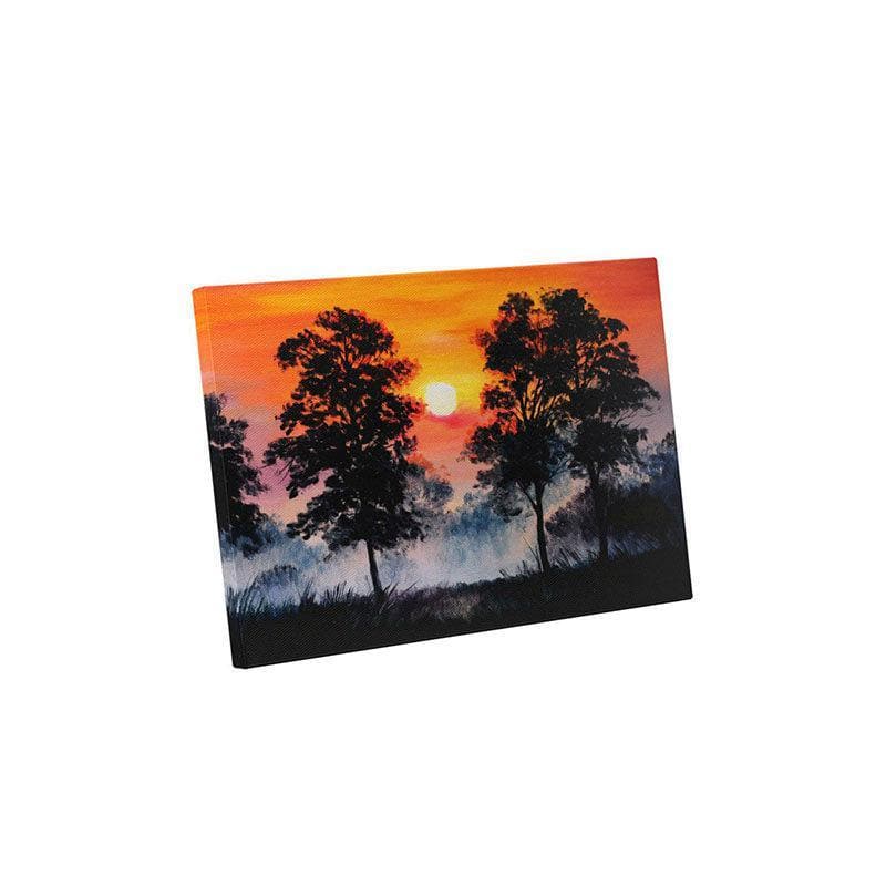 Wall Art & Paintings - Foggy Sunset Wall Painting - Gallery Wrap