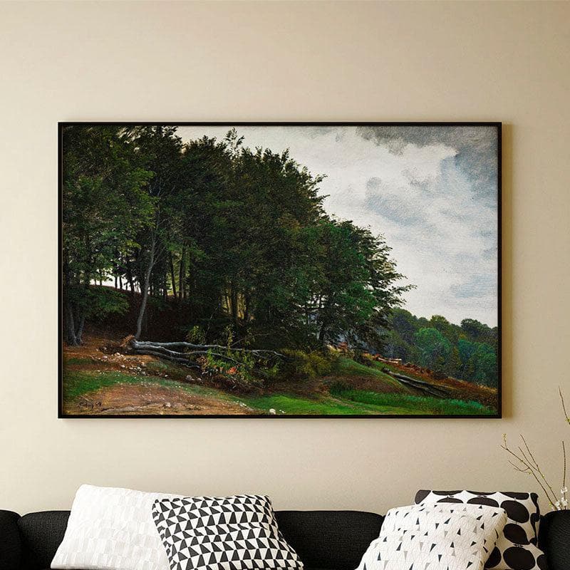 Wall Art & Paintings - Forested Hills Wall Painting - Black Frame