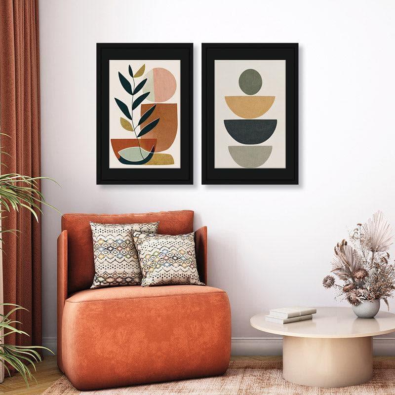 Wall Art & Paintings - Funky Flora Fusion Wall Art - Set Of Two