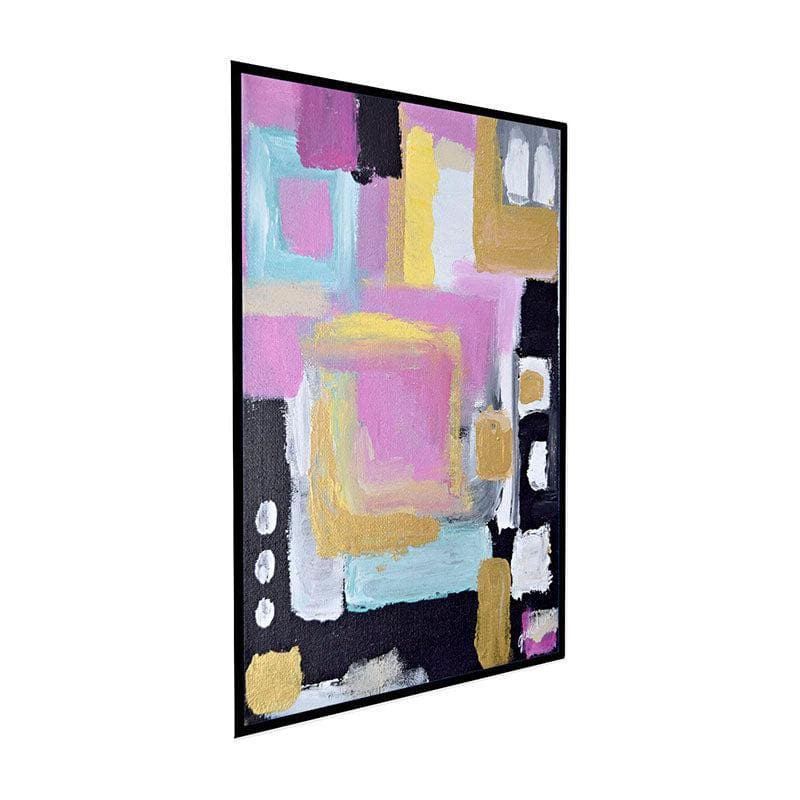 Wall Art & Paintings - Fusion of Colors Abstract Painting - Black Frame