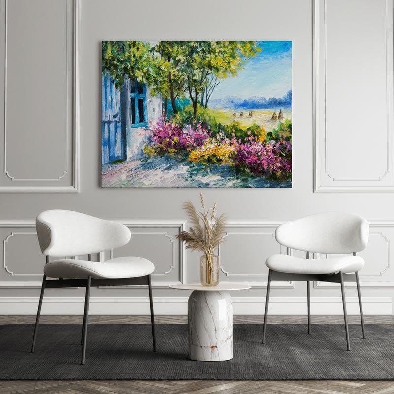 Buy Garden Near The House Painting - Gallery Wrap Wall Art & Paintings from Vaaree