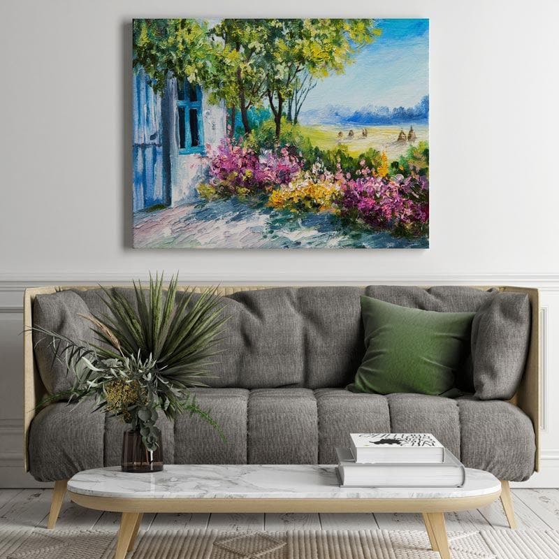 Buy Garden Near The House Painting - Gallery Wrap Wall Art & Paintings from Vaaree