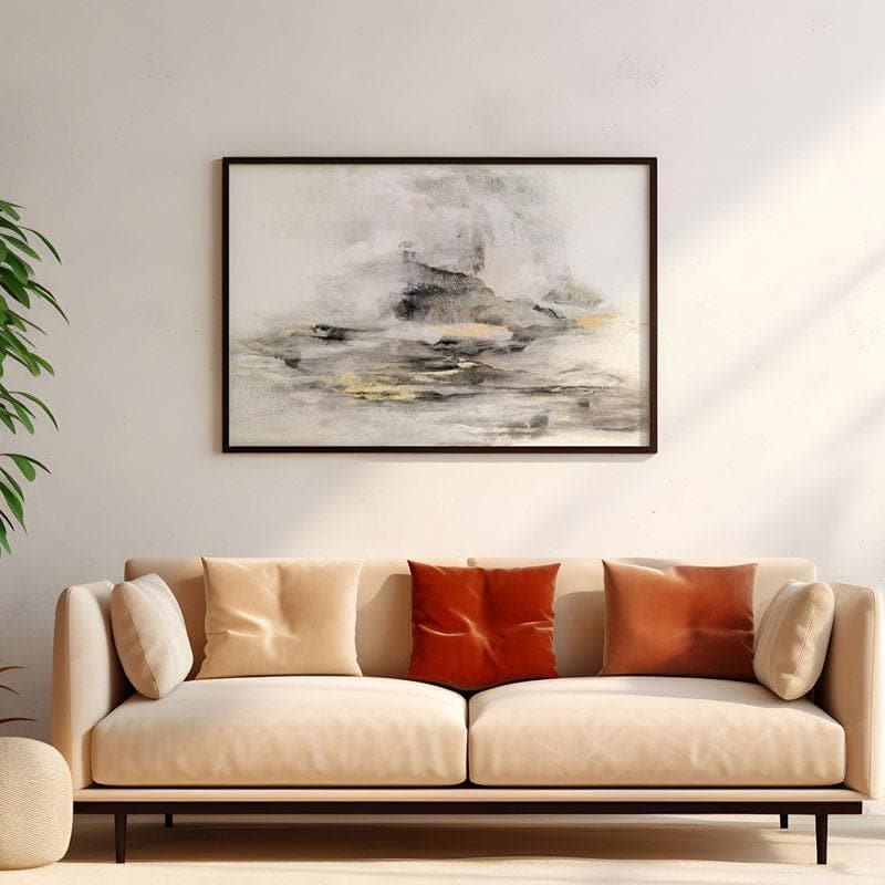 Wall Art & Paintings - Gold Mist Wall Painting - Black Frame