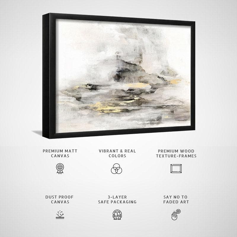 Wall Art & Paintings - Gold Mist Wall Painting - Black Frame