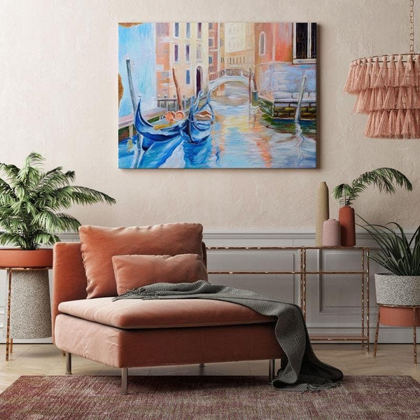 Wall Art & Paintings - Gondola In Venice Wall Painting - Gallery Wrap