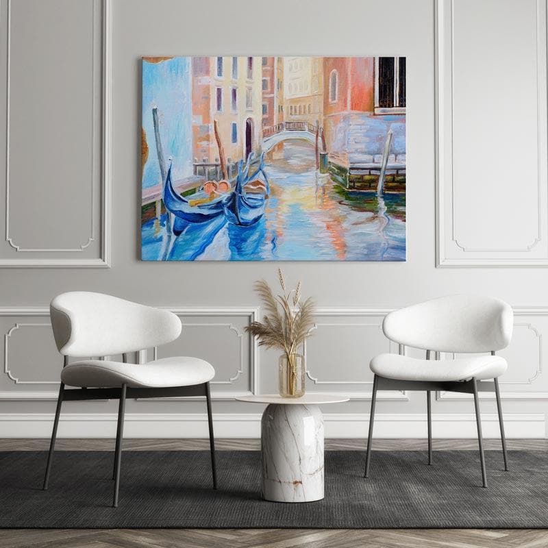 Wall Art & Paintings - Gondola In Venice Wall Painting - Gallery Wrap