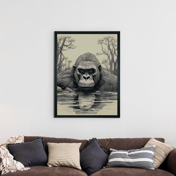 Buy Gorilla Gaze Wall Art Wall Art & Paintings from Vaaree