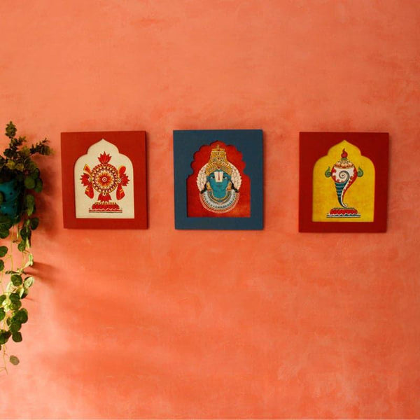 Wall Art & Paintings - Govinda Ethnic Wall Art - Set Of Three