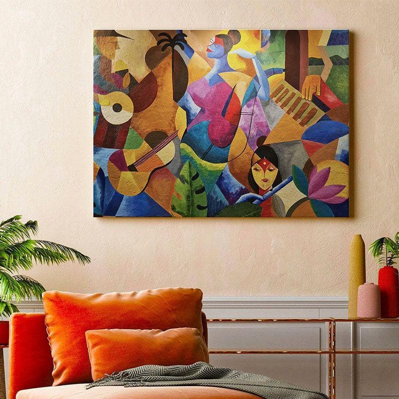 Buy Grace Abstract Art Painting - Gallery Wrap Wall Art & Paintings from Vaaree