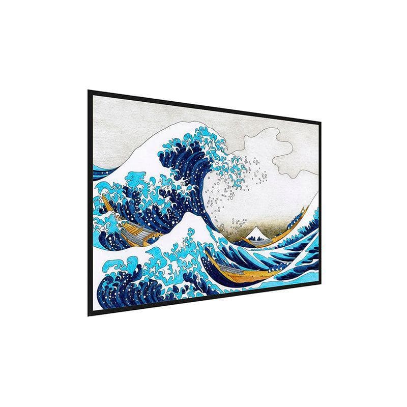 Wall Art & Paintings - Great Waves Canvas Painting - Black Frame