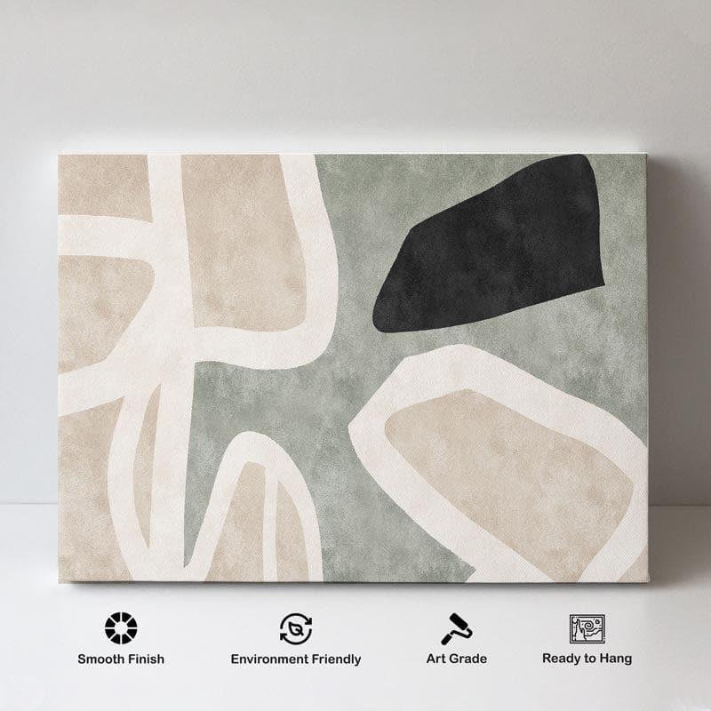 Buy Green Neutral Geometry Wall Painting - Gallery Wrap Wall Art & Paintings from Vaaree