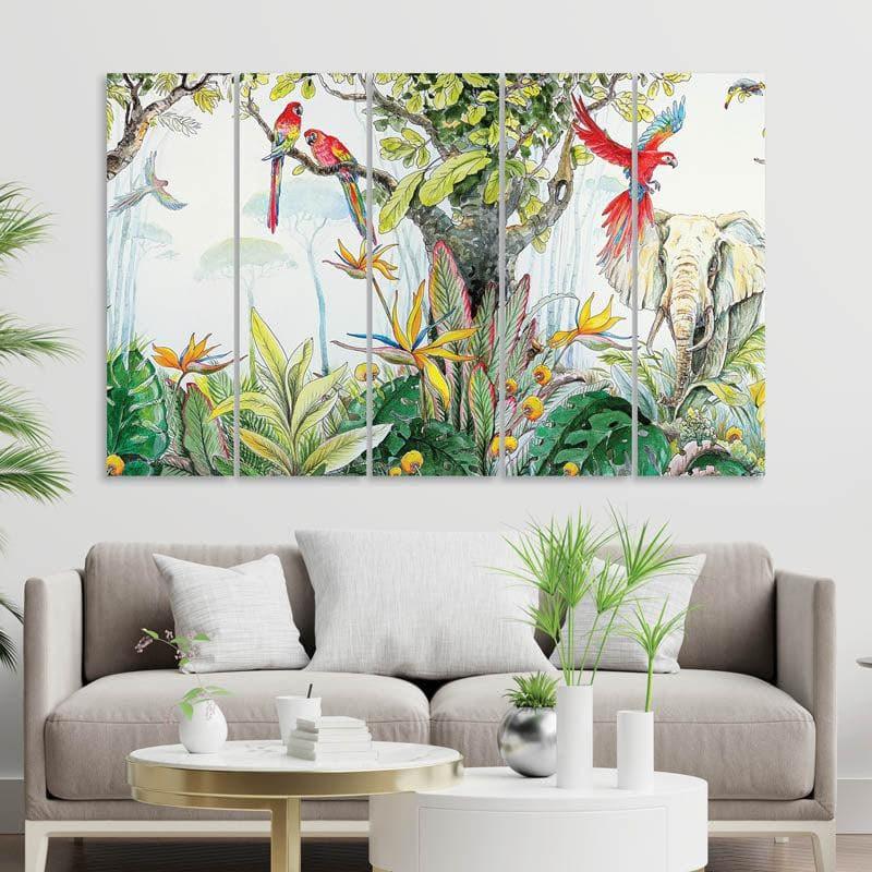 Buy Gregarious Garden Wall Art - Set Of Five Wall Art & Paintings from Vaaree