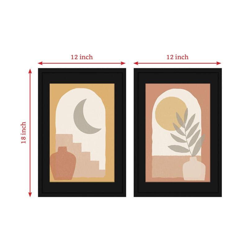 Wall Art & Paintings - Half Day Half Night Wall Art - Set Of Two