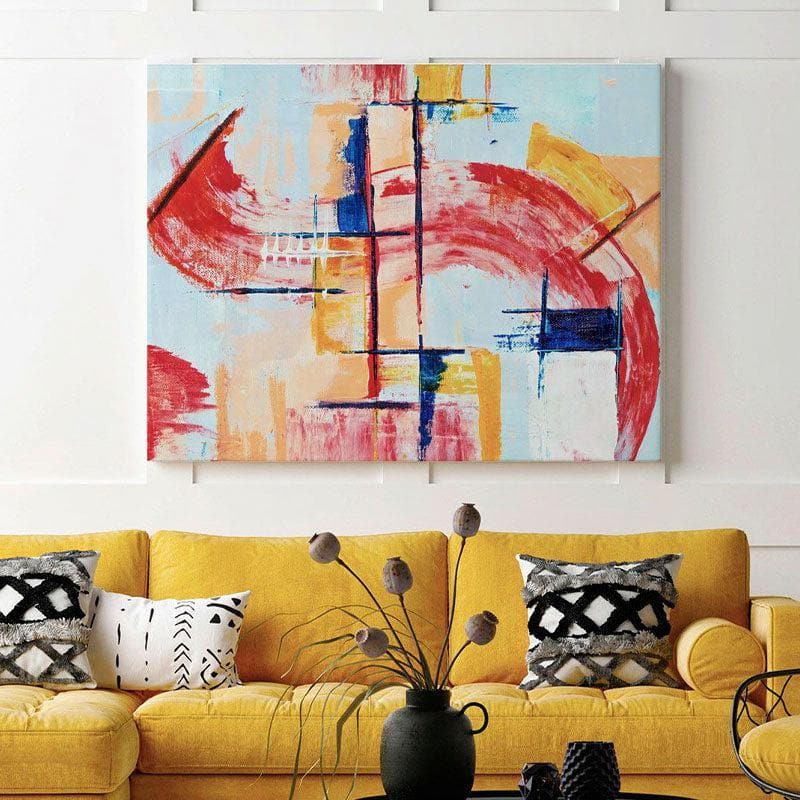 Wall Art & Paintings - Happiness Abstract Painting - Gallery Wrap