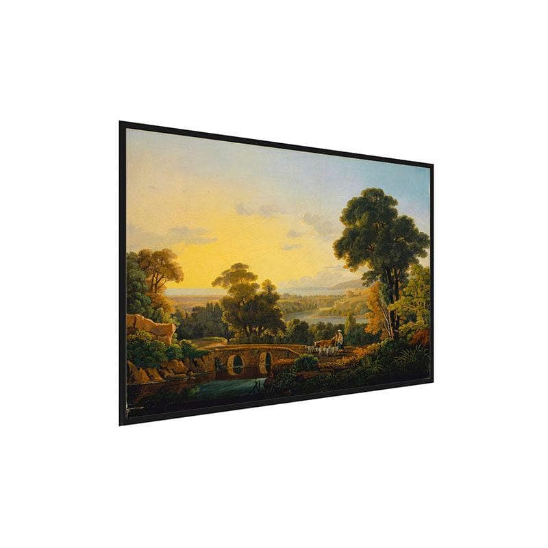 Wall Art & Paintings - Hilly Landscape Wall Painting - Black Frame