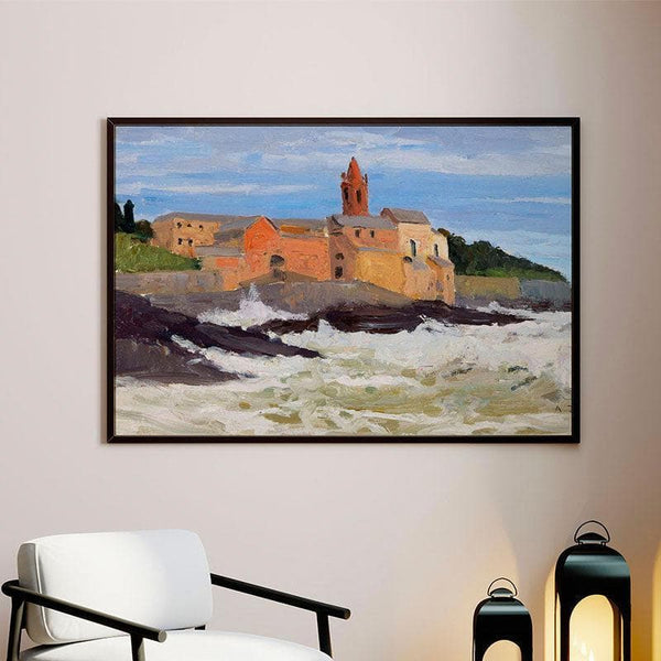 Wall Art & Paintings - In Genoa Canvas Painting - Black Frame