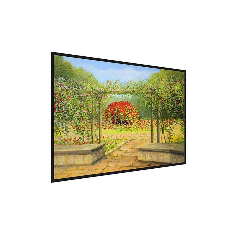 Wall Art & Paintings - In The Rose Garden Wall Painting - Black Frame