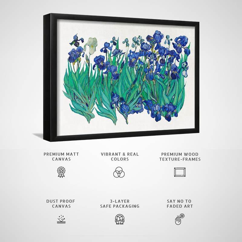 Wall Art & Paintings - Irises II By Vincent Van Gogh - Black Frame