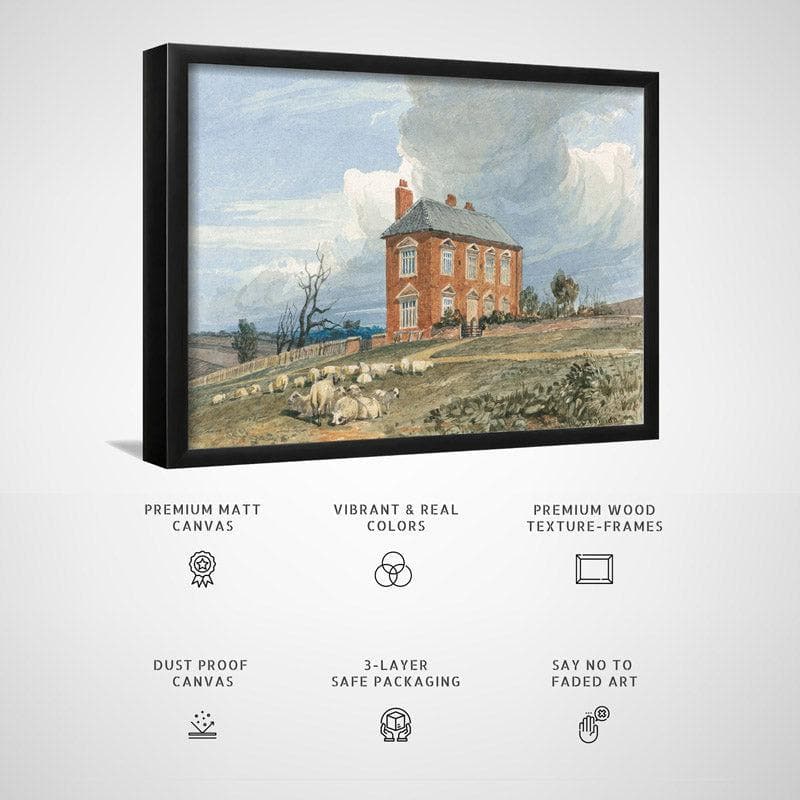 Wall Art & Paintings - Irmingland Hall Wall Painting - Black Frame