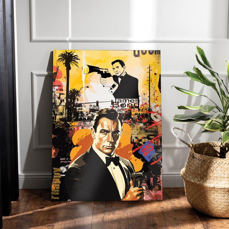 Wall Art & Paintings - James Bond Action Wall Painting